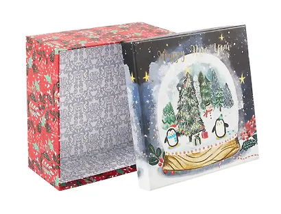 Коробка подарочная "Новогодние пингвинята" НГ, 15.5*15.5*6.5, картон - фото 2