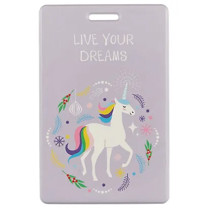 Чехол для карточек Единорог на фиолетовом фоне (ДК2018-137) - фото 1