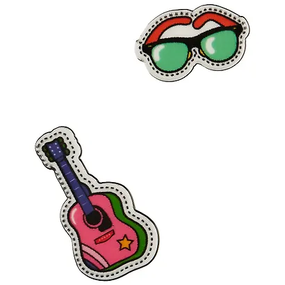 Набор значков Гитара и очки (акрил) - фото 2