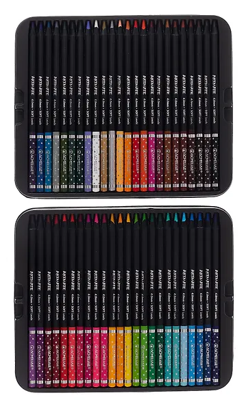 Карандаши цветные 48цв "Blackwood Artmate" мет.футляр, супермягкие, утолщ.грифель 4мм, ACMELIAE - фото 4