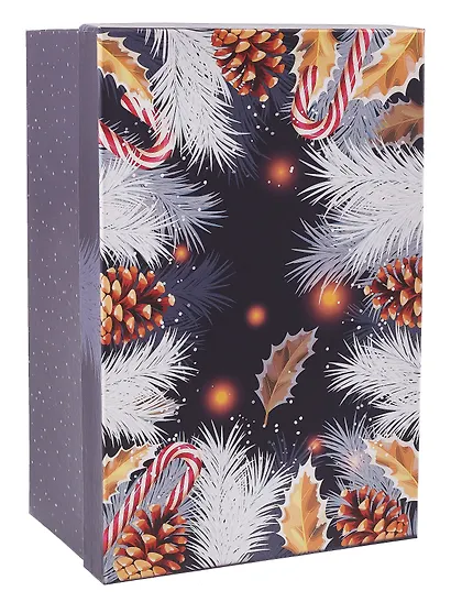 Коробка подарочная "СКАЗОЧНАЯ ПОЛНОЧЬ" 30.5*20*13см, Новый год, картон - фото 2