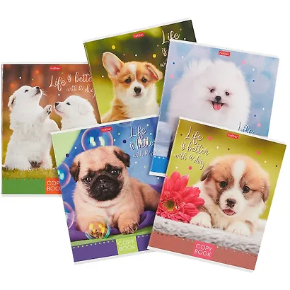 Тетрадь в клетку Hatber, "Doggie-Щенки", 48 листов, в ассортименте - фото 7