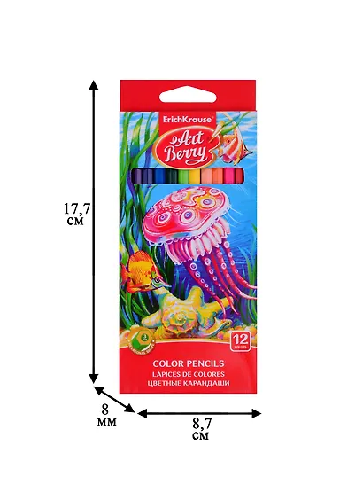 Карандаши цветные Art Berry, 12 цветов - фото 3