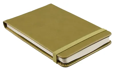 Блокнот А6- 100л лин. "Joy Book. Оливковый" 7БЦ, иск.кожа, тонир.блок, скругл.углы, горизонт.резинка, карман - фото 2