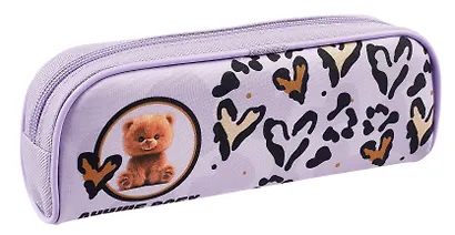 Пенал-косметичка "Пушистый мишка" 21*8*4см, на молнии мягкий - фото 2