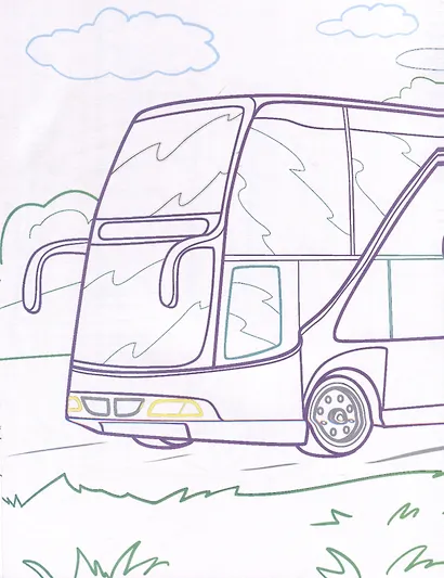 Полезные машины. Раскраски с цветным контуром - фото 4