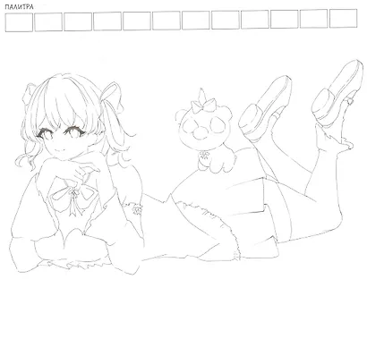 Anime! Раскраска для работы маркерами: 32 проекта с любимыми героями: Шаблоны для выкрасов к каждому рисунку - фото 2