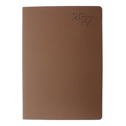 Ежедневник дат. 2027г. А5 176л "Soft Touch" американо, иск.кожа, интегр.переплет, тонир.блок, скругл.углы, ляссе, инд.уп - фото 2