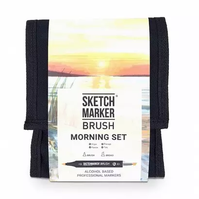 Набор маркеров SKETCHMARKER BRUSH Morning Set 12шт утро + сумка органайзер - фото 1