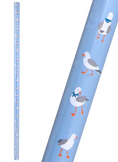 Бумага упаковочная 70*100см "Чайки" - фото 1