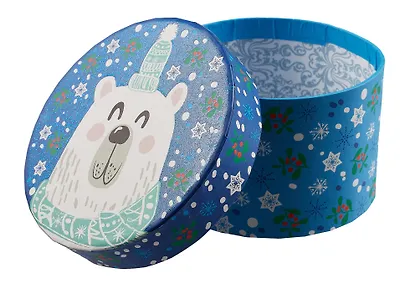 Коробка подарочная "Зимний мишка" 12*7,5см, Новый год, картон - фото 4