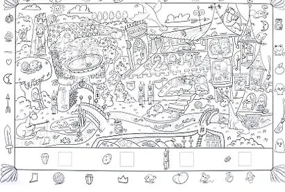МАКСИ-ВИММЕЛЬ РАСКРАСКА. ДЛЯ ДЕВОЧЕК - фото 2