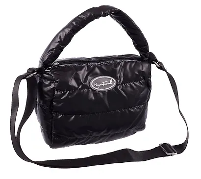 Сумочка стеганая Travel черная (ПВХ) (22х18) (12-11729-B011) - фото 2