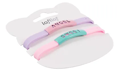 Набор парных браслетов Angel, Sweet (силикон) (12-04407-B75) (Lafilaf) - фото 9