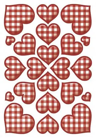 HERMA Наклейки DECOR Сердце в клеточку 3361 - фото 1