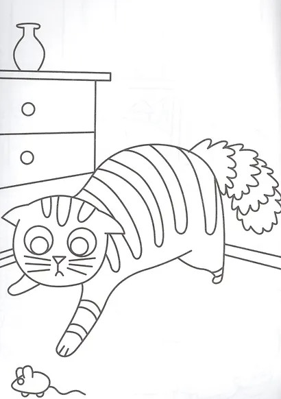 Пушистые котята. Раскраска - фото 5