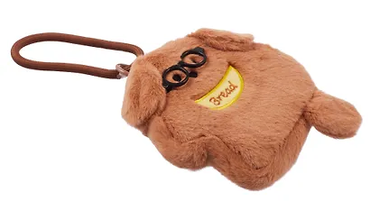 Брелок-кошелек Собачка коричневая в очках (текстиль) (13см) (12-Station-202508-XP6) - фото 2