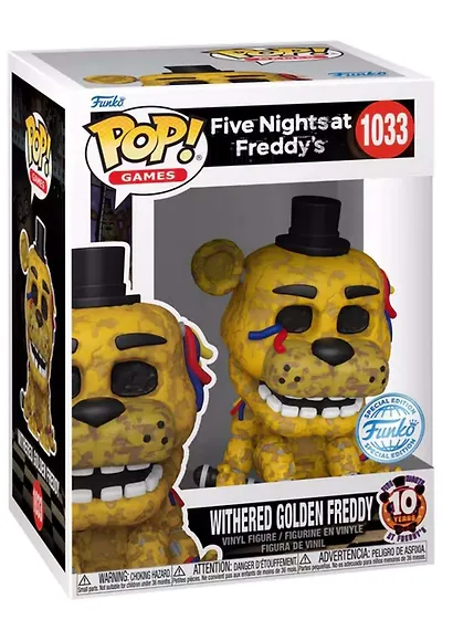 Фигурка Funko POP! Games FNAF 10th Withered Golden Freddy (Exc) (1033) (Fun83091) - фото 2