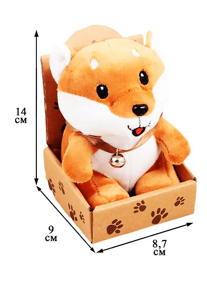Игрушка мягкая Собака Сиба-ину в крафт коробке 12-01568-568 - фото 2