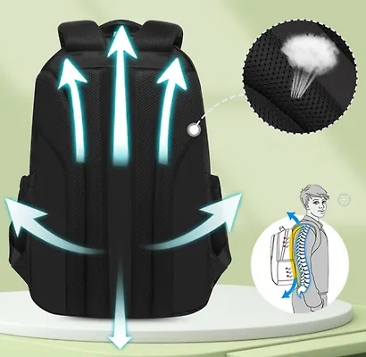 Рюкзак черный "Sun Eight" 51*34*17см, 3 отделения, 4 кармана - фото 2