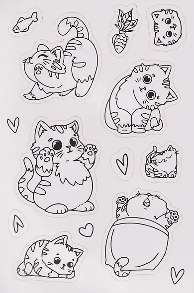 Раскраска-стикербук. Кошечки - фото 2