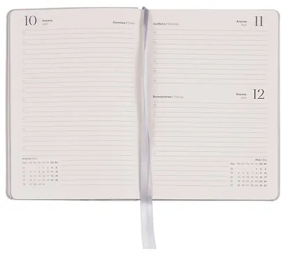 Ежедневник дат. 2026г. А5 176л 140x200 мм "Shadow" серый, иск.кожа, интегр.переплет, тонир.блок, карман, шелкография, цвет.обрез, 2 ляссе, скругл.углы - фото 8