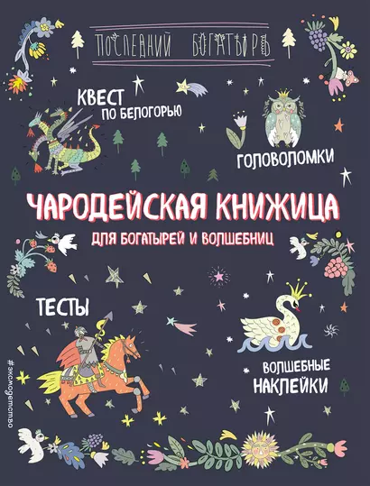 Чародейская книжица для богатырей и волшебниц. Головоломки, тесты, квест (+ наклейки) - фото 1