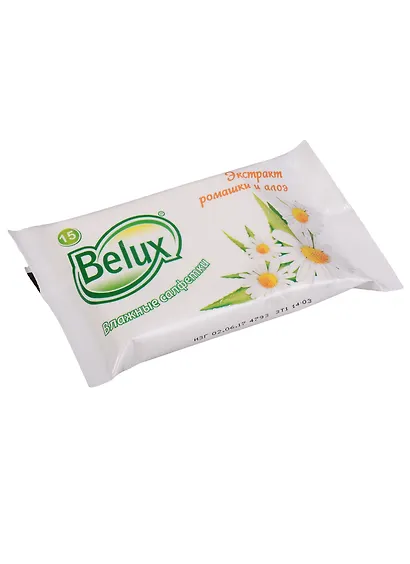 Влажные освежающие салфетки «BELUX mix», 15 шт, 15х20 см - фото 1