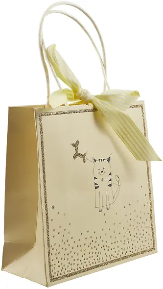 Пакет А5 23*18*10 "Котик с шариком" дет., бум.мат.ламинат - фото 2