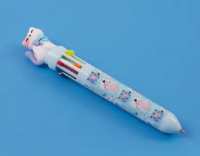 Ручка шариковая автоматическая 10 цветов "Кошечки", в ассортименте - фото 6