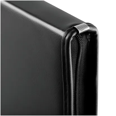 Папка деловая "Granada" 250*350 кожзам, черная, объемная, 1 отделение, с зажимом - фото 11