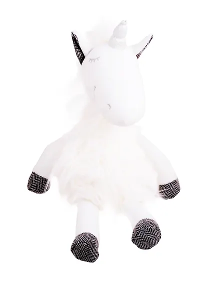 Мягкая игрушка Единорог, с длинной гривой, 35см(бел) - фото 1