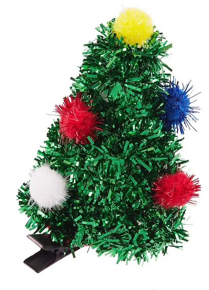 Заколка новогодняя Ёлочка (текстиль) (12-6142-HNY18) - фото 2