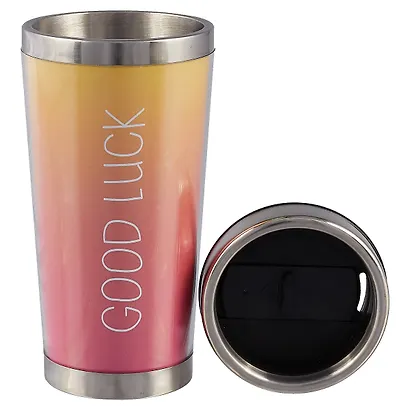 Термостакан Good luck (красный градиент) (пластик) (400мл) - фото 2