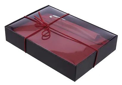 Набор канцелярский "Cherry" книга для записей c чехлом для ручки, ручка шариковая - фото 6
