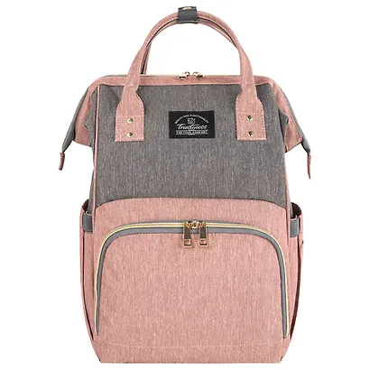 Рюкзак BRAUBERG MOMMY 40*26*17см. серый/розовый, коврик, крепления на коляску, термокарманы - фото 2