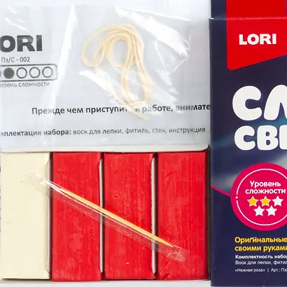 Набор для творчества Lori. Слепи свечу "Нежная роза" - фото 4