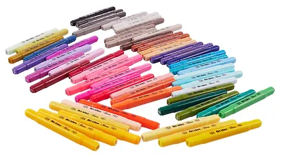 Маркеры для скетчинга 60 цветов, двусторонние пулевидный/скошенный наконечник, Art idea - фото 3