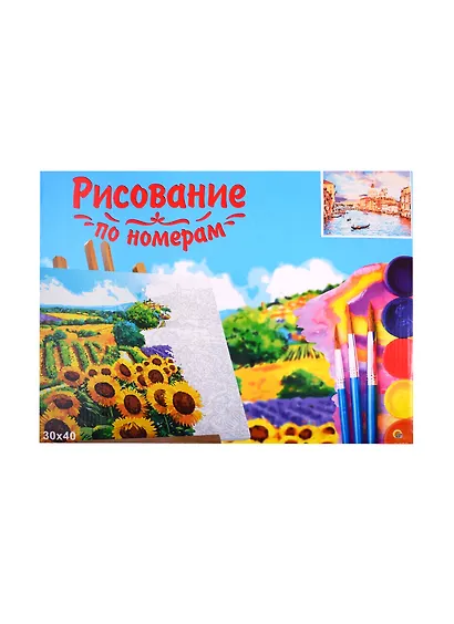 Набор ТМ Рыжий кот Холст с красками 30х40см по номерам ИТАЛИЯ. ВИД НА ГРАНД-КАНАЛ (Арт. Х-6458) - фото 2