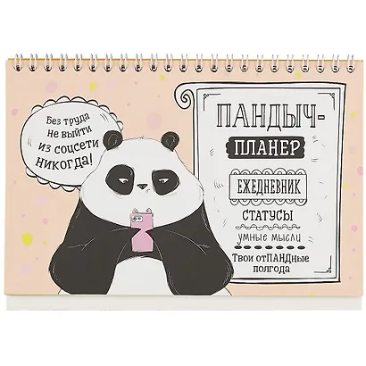 Пандыч-планнер 130*200 26л картон.обл, офсет, на спирали, европодвес - фото 4