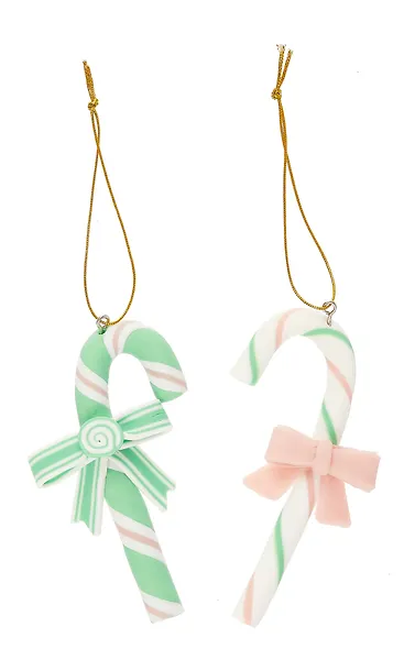 Набор новогодних подвесных украшений Пряничные карамельки (2шт) (пластик) (ПВХ бокс) (7х10) (12-07253CR-1) - фото 2