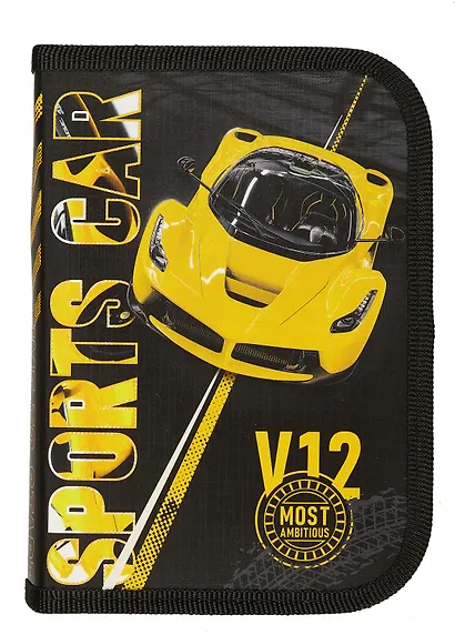 Пенал 1 отделение "Автоспорт" 19*13 см, молния - фото 3