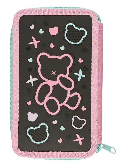 Пенал 2 отделения "Мой мишка" 19*11 см, молния - фото 7