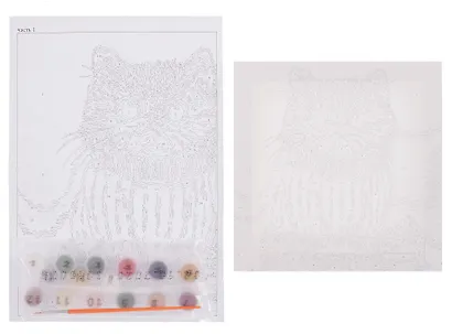 Картина по номерам Котенок с пирожным (20х20см) (набор для творч.) (14+) (коробка) - фото 3