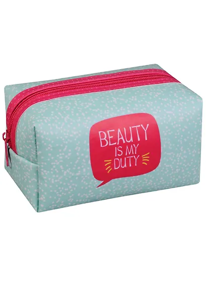Косметичка на молнии Beauty is my Duty розовый (16х8) (ПВХ бокс) - фото 1