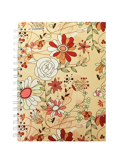 Тетрадь в клетку Silwerhof, "Цветочные узоры", 120 листов, в ассортименте - фото 1