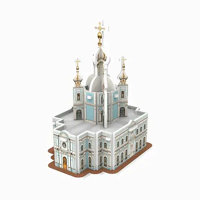 Пазл, IQ 3D PUZZLE, 8,7*6,8*10,7смСмольный Собор, Санкт-Петербург - фото 2