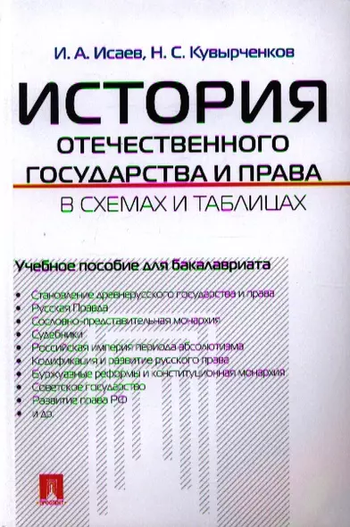 История отечественного государства и права в схемах и таблицах : учебное пособие для бакалавриата - фото 1