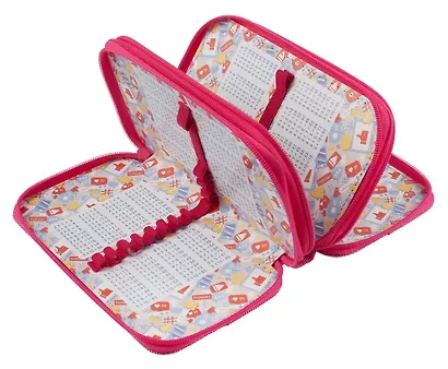 Пенал 3 отделения "В модном чате" 19*11 см - фото 4