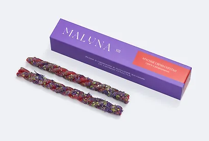 Магические свечи-скрутки красные с васильком Maluna (2шт) (Привлечение романтики,Любви,Страсти) (2034) - фото 1